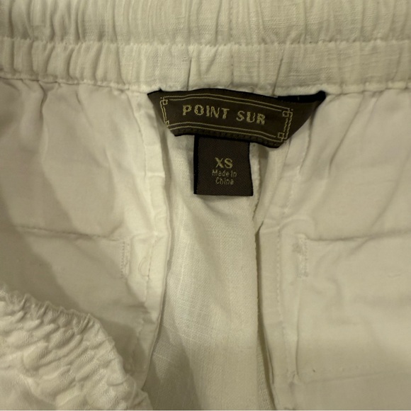 Women’s Point Sur White Linen Blend Shorts with Elastic Waist and Tie sz XS - Picture 4 of 7